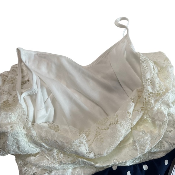 B. Darlin Polka Dot Lace Dress Size 5/6 - Picture 9 of 13